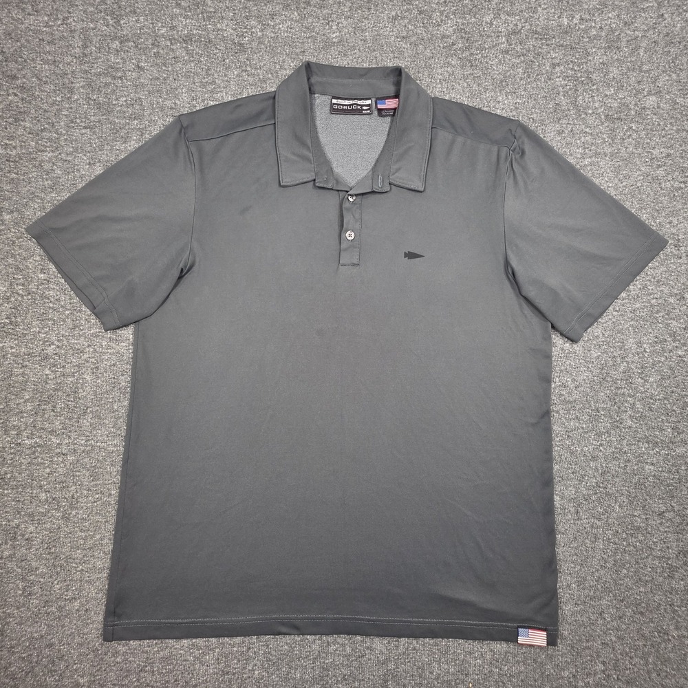 GORUCK Polo Shirt Mens Size XXLarge Gray American Training Polo USA Performance